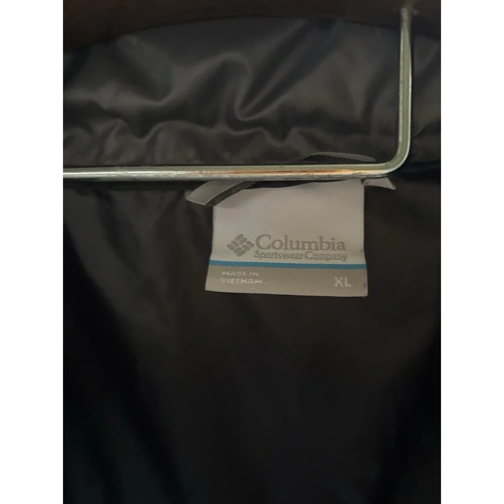 Columbia XL‎ Point Park Men Hooded LightWeight White Gray Windbreaker Packable